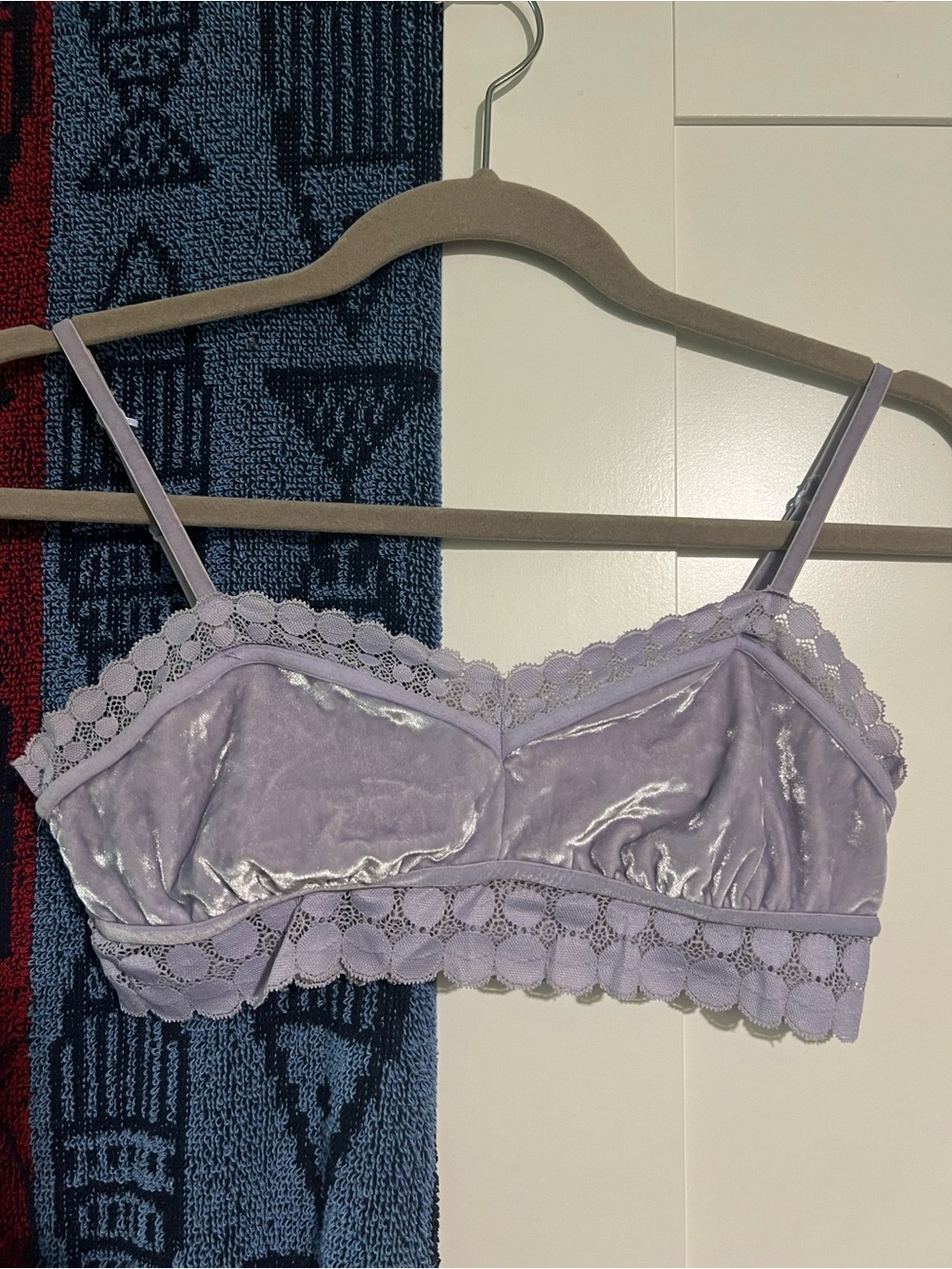 aerie Lavender Velvet Lace Bralette - Light Purple